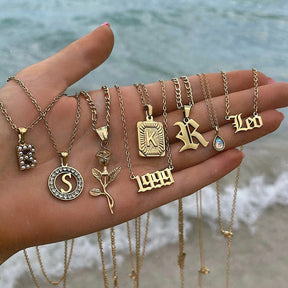 Diamanté Initial Necklace