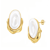 Drop Pearl Stud Earrings — Pink Island Earrings | Tarnish-Free Waterproof Jewellery Australia