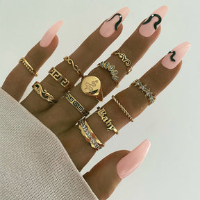 Embellished Snake Signet Ring