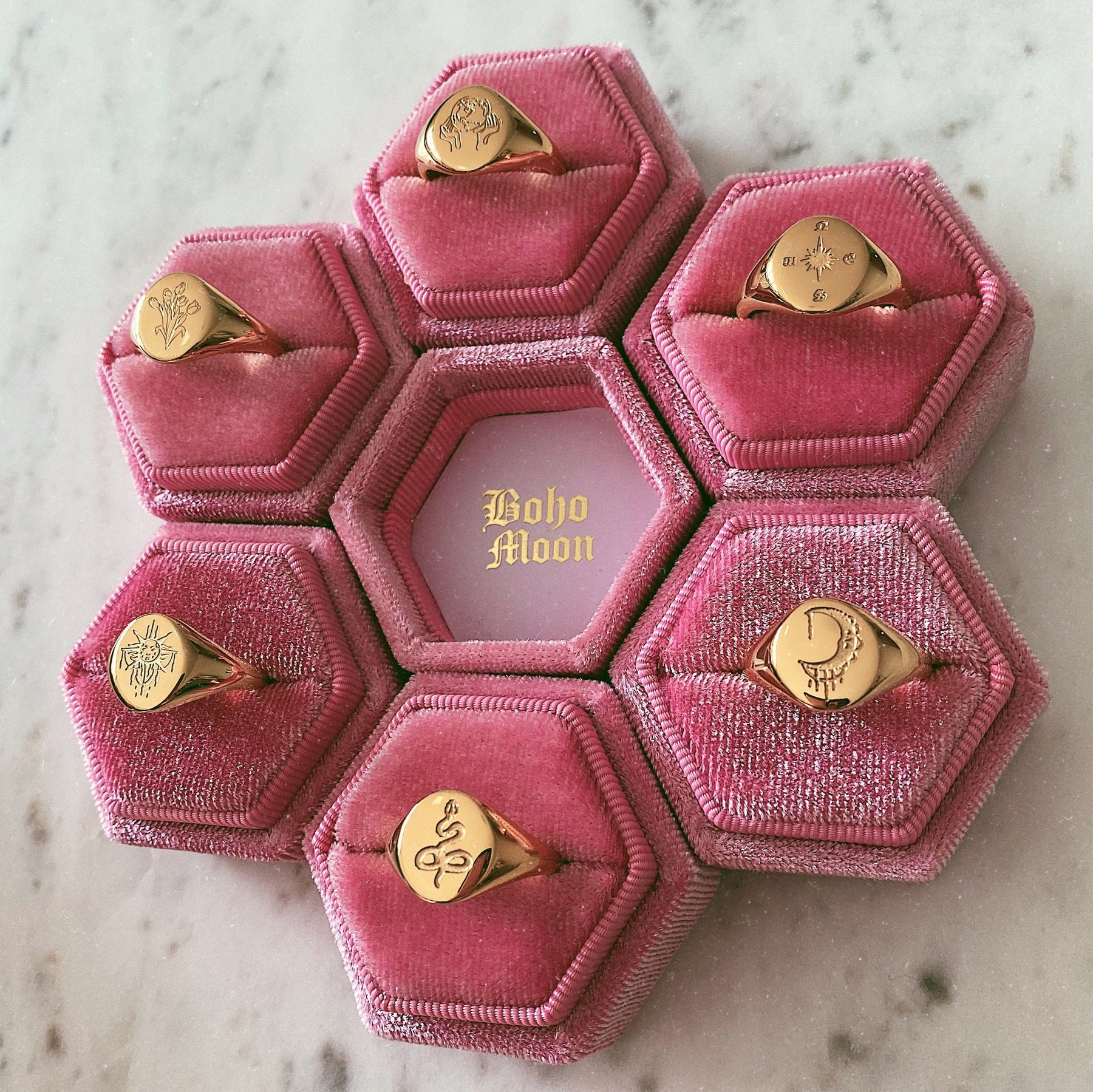 Embellished Snake Signet Ring