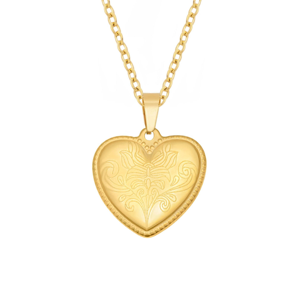 Engraved Heart Necklace