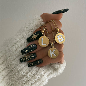 Gaia Pearl Initial Necklace