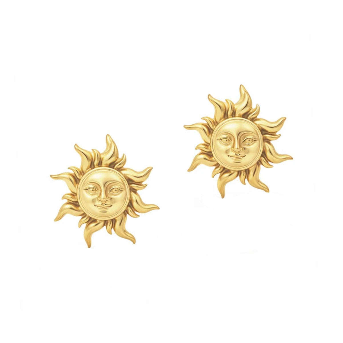 Golden Sun Stud Earrings — Pink Island Earrings | Tarnish-Free Waterproof Jewellery Australia