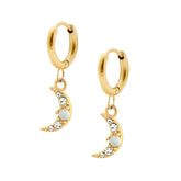 Golddust Opal Hoop Earrings