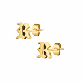 Gothic Initial Earrings