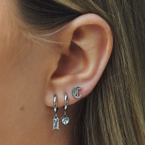 Gothic Initial Earrings