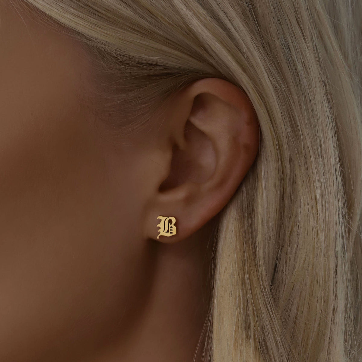 Gothic Initial Earrings