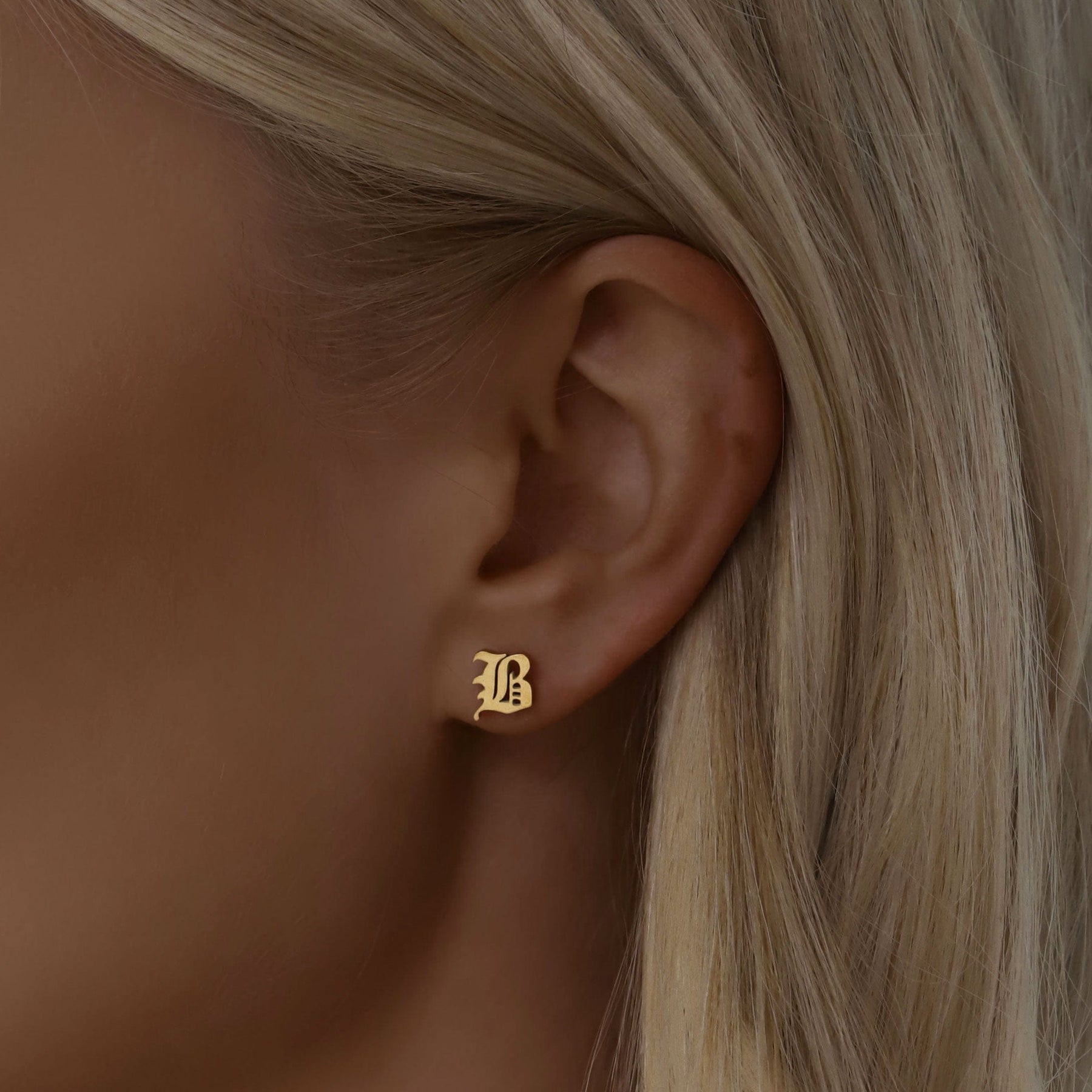 Gothic Initial Earrings