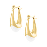 Pearl Hoop Earrings — Pink Island Earrings | Tarnish-Free Waterproof Jewellery Australia