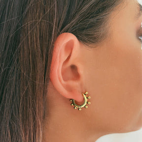 Hallie Huggie Hoop Earrings