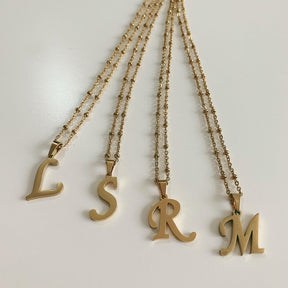 Hawaii Beaded Initial Necklace