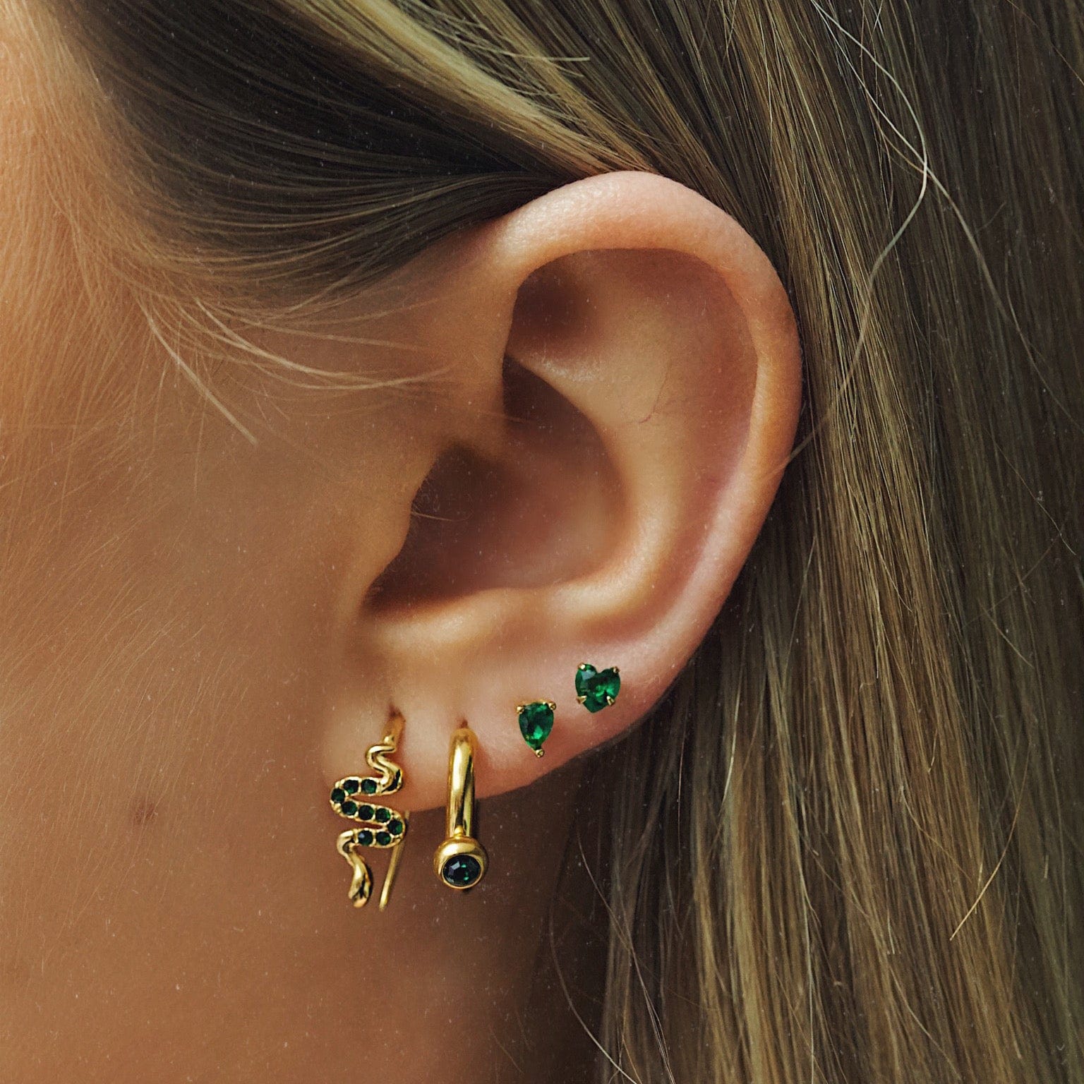 Heart Birthstone Earrings