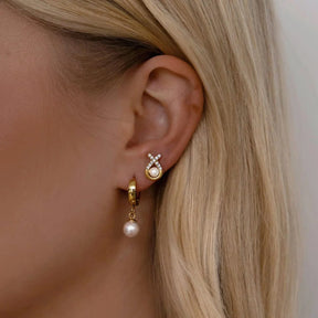 Honolulu Pearl Hoop Earrings