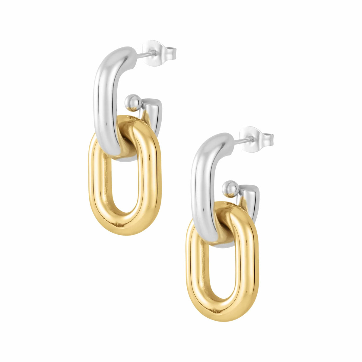 Linked Stud Earrings — Pink Island Earrings | Tarnish-Free Waterproof Jewellery Australia
