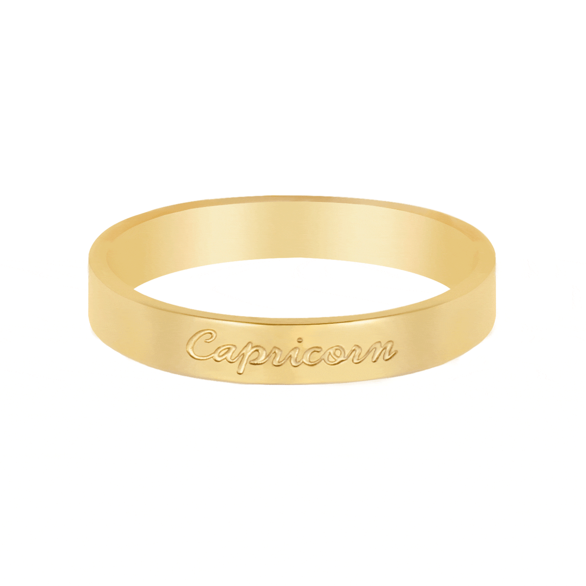 Italic Zodiac Ring Gold