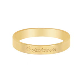 Italic Zodiac Ring Gold