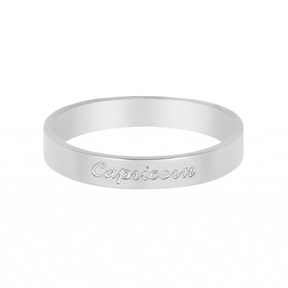 Italic Zodiac Ring Silver