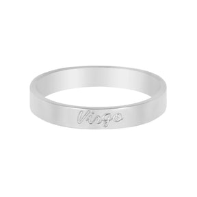 Italic Zodiac Ring Silver