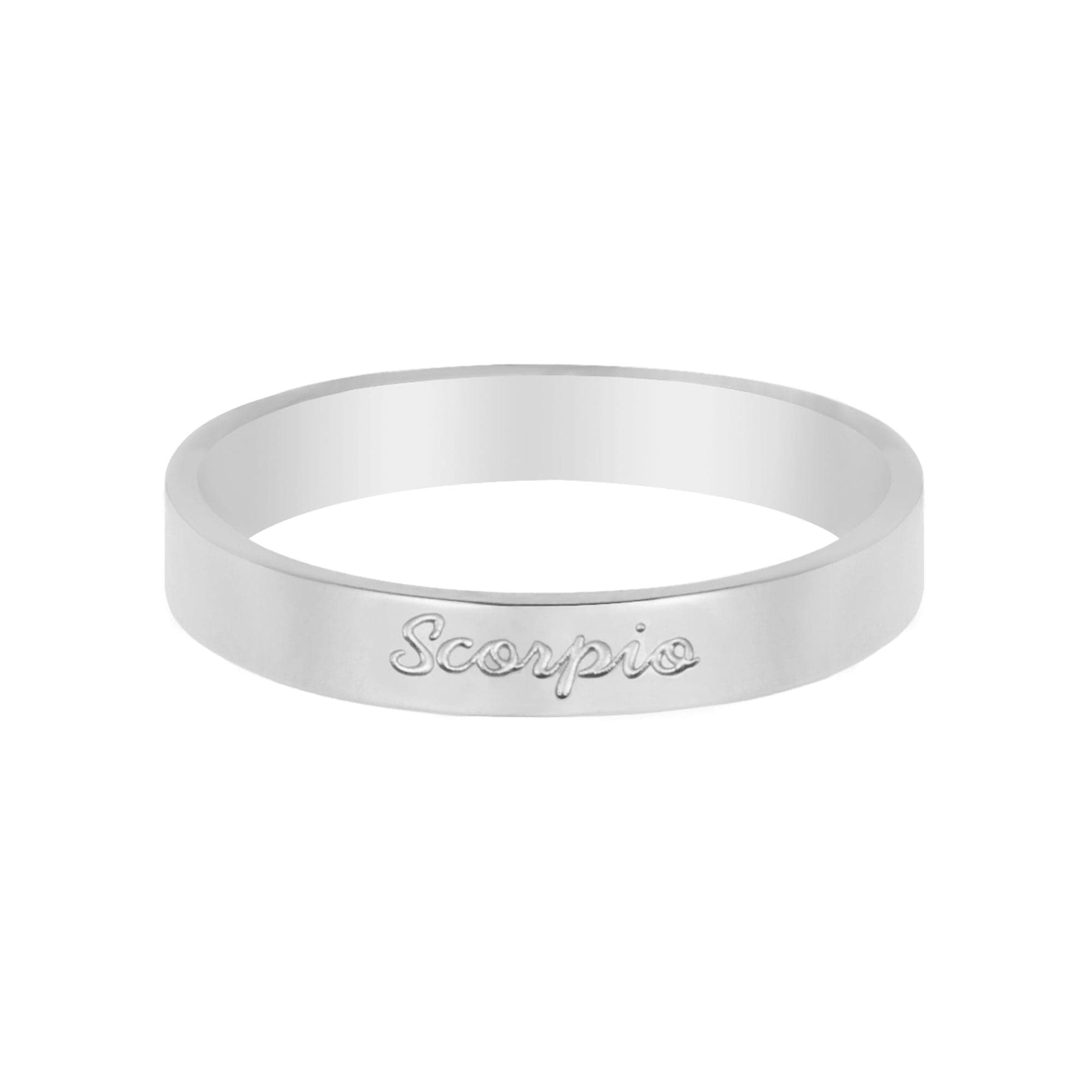 Italic Zodiac Ring Silver