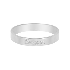 Italic Zodiac Ring Silver