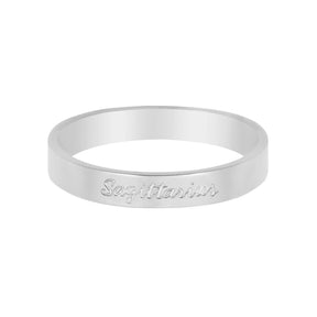 Italic Zodiac Ring Silver