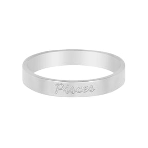 Italic Zodiac Ring Silver