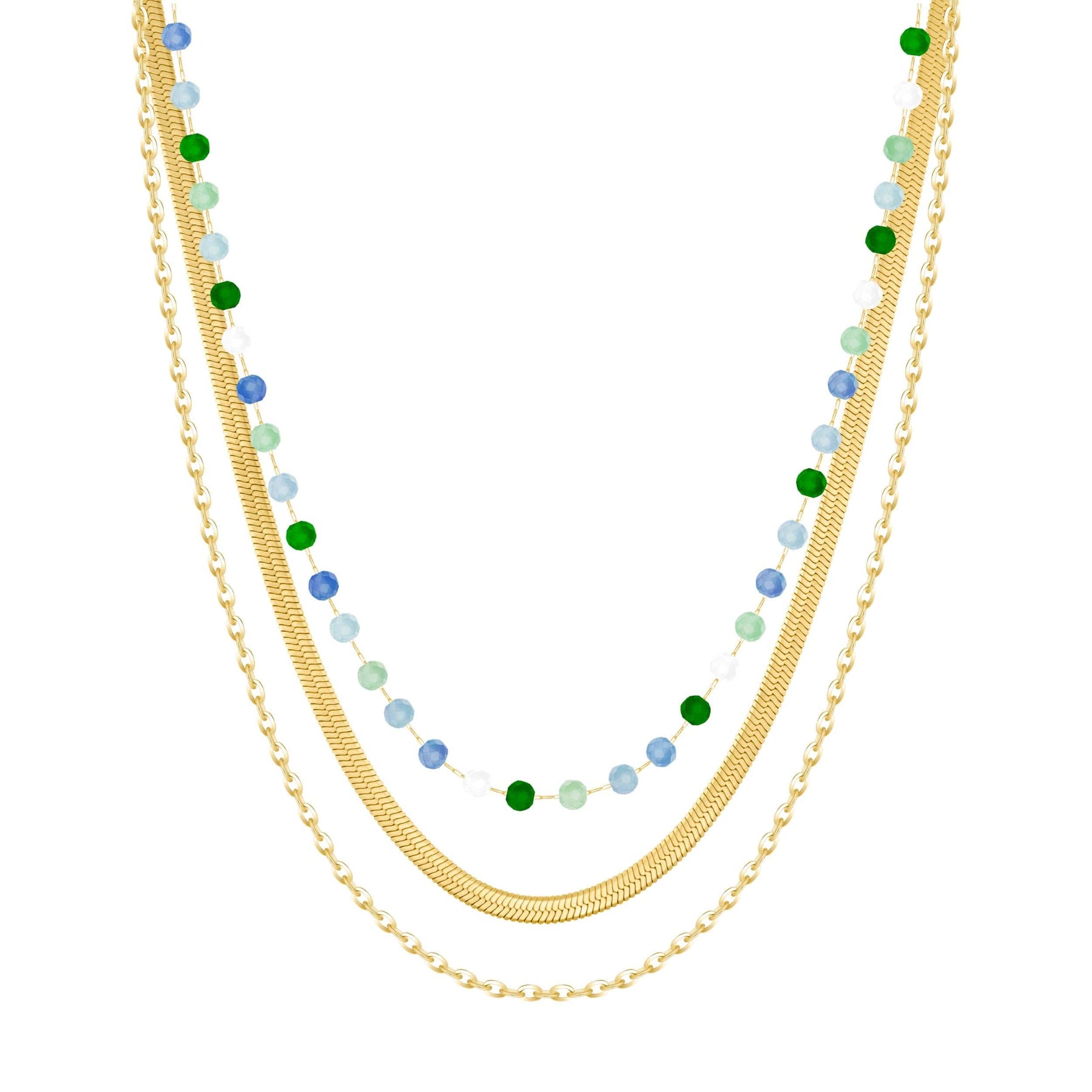 Layered Chain Necklace — Pink Island Necklaces | Tarnish-Free Waterproof Jewellery Australia
