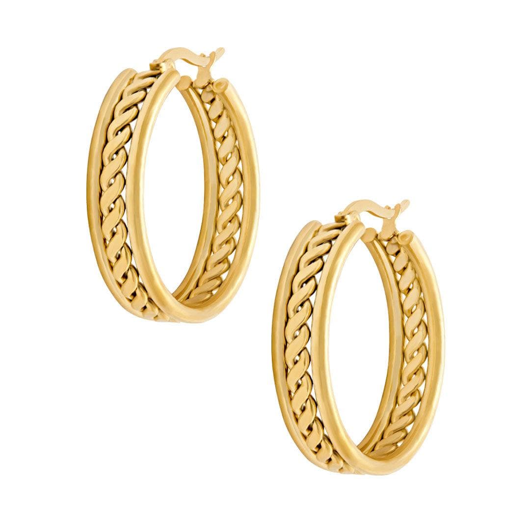 Kiki Chain Hoop Earrings