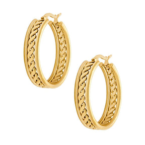 Kiki Chain Hoop Earrings
