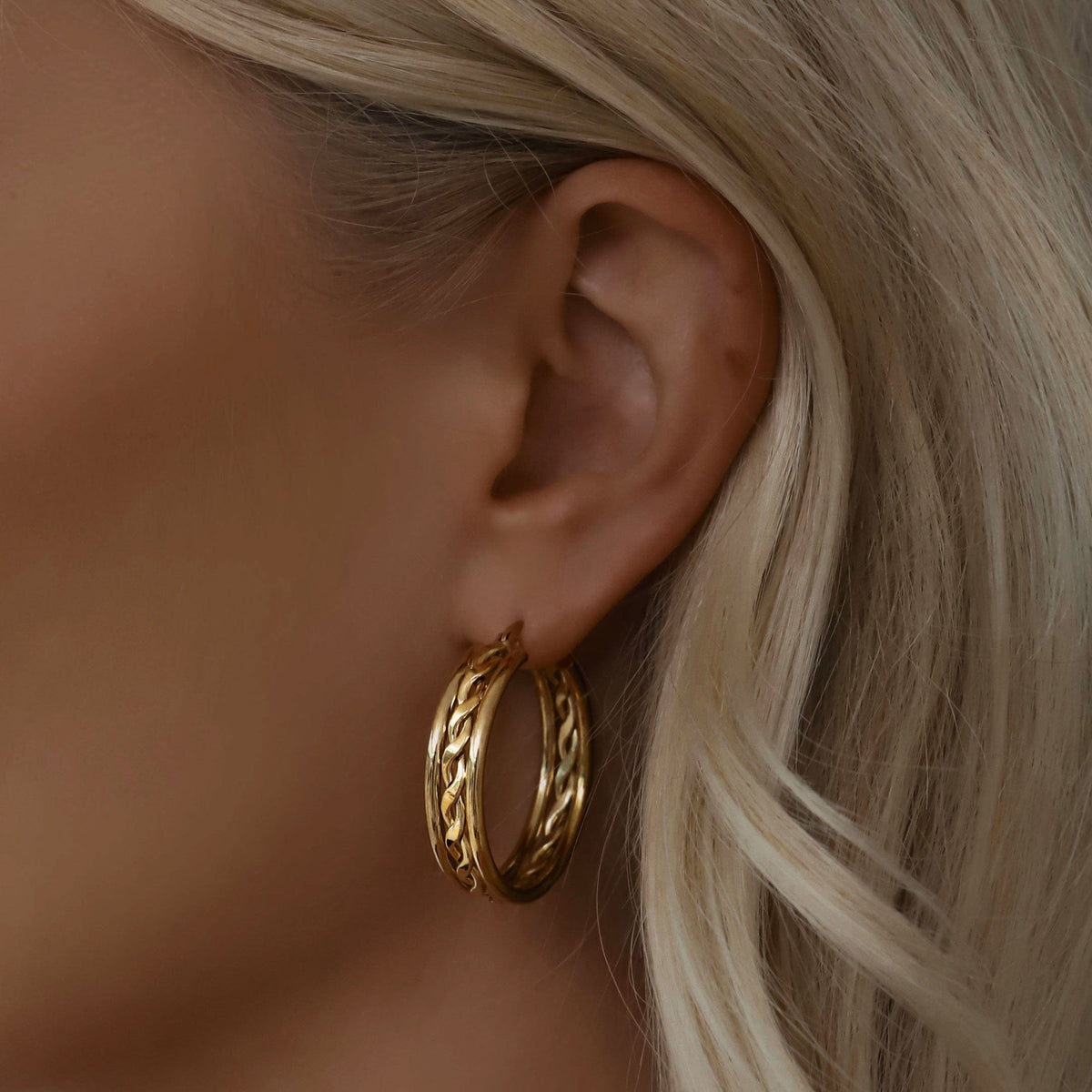 Kiki Chain Hoop Earrings