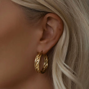 Kiki Chain Hoop Earrings