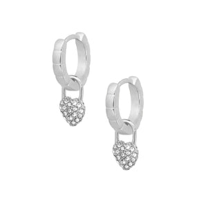 Lacey Heart Hoop Earrings