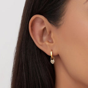 Lacey Heart Hoop Earrings