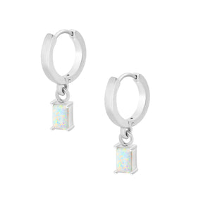Loretta Opal Hoop Earrings