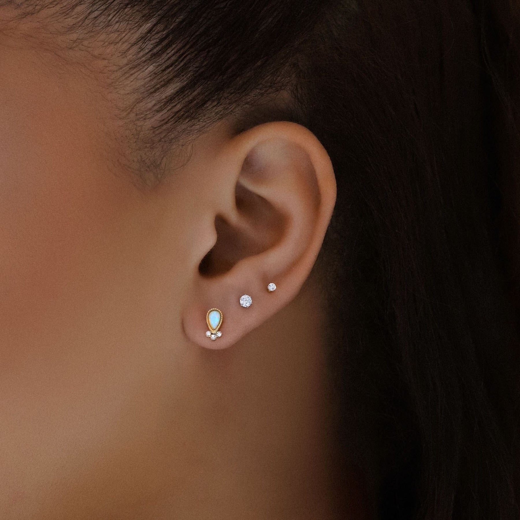 Meadow Opal Stud Earrings