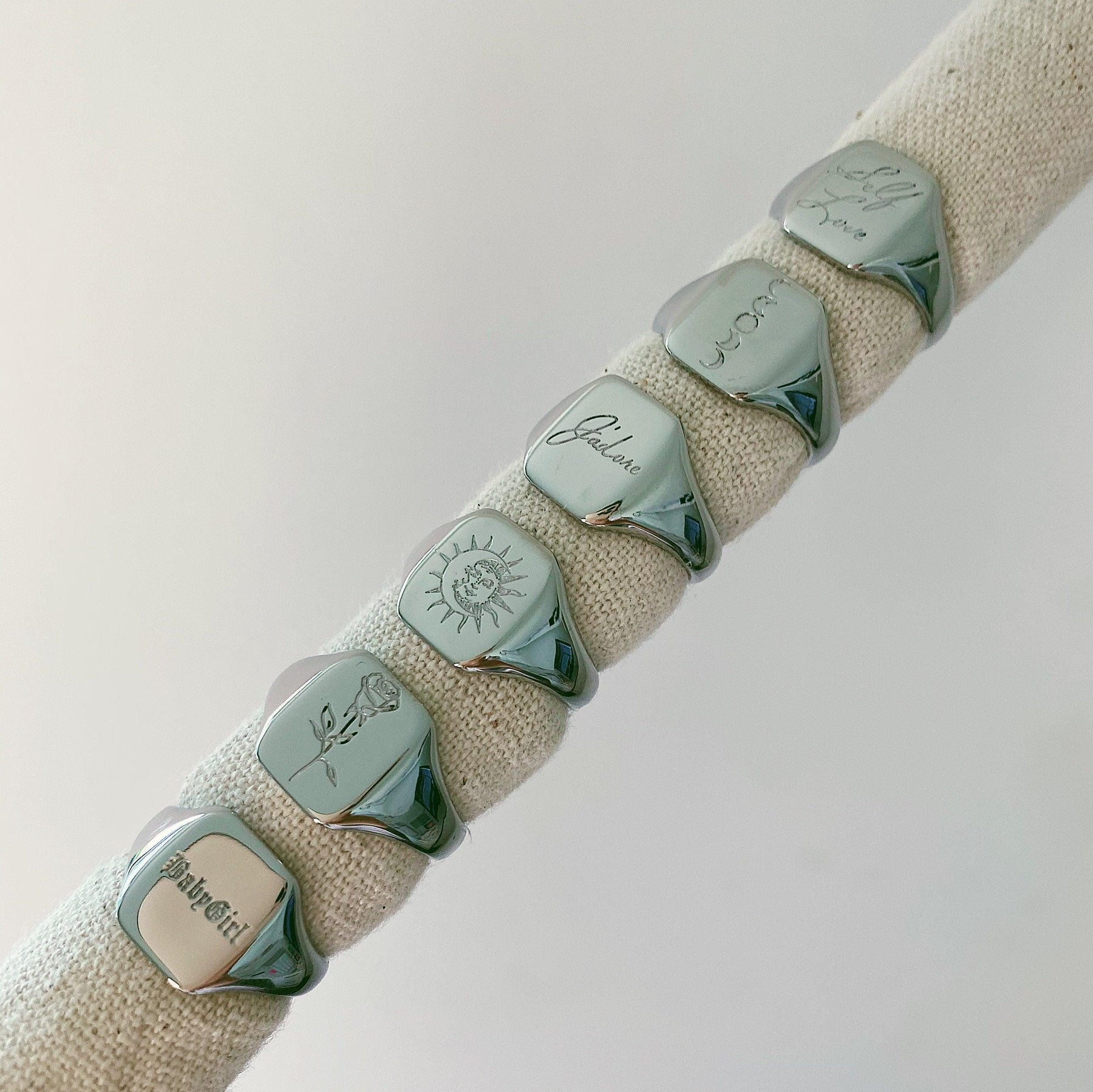 Moon Phases Signet Ring