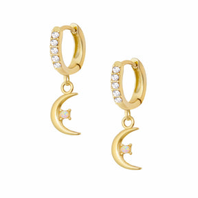 Natalie Opal Hoop Earrings