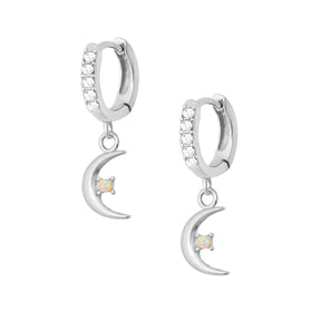 Natalie Opal Hoop Earrings