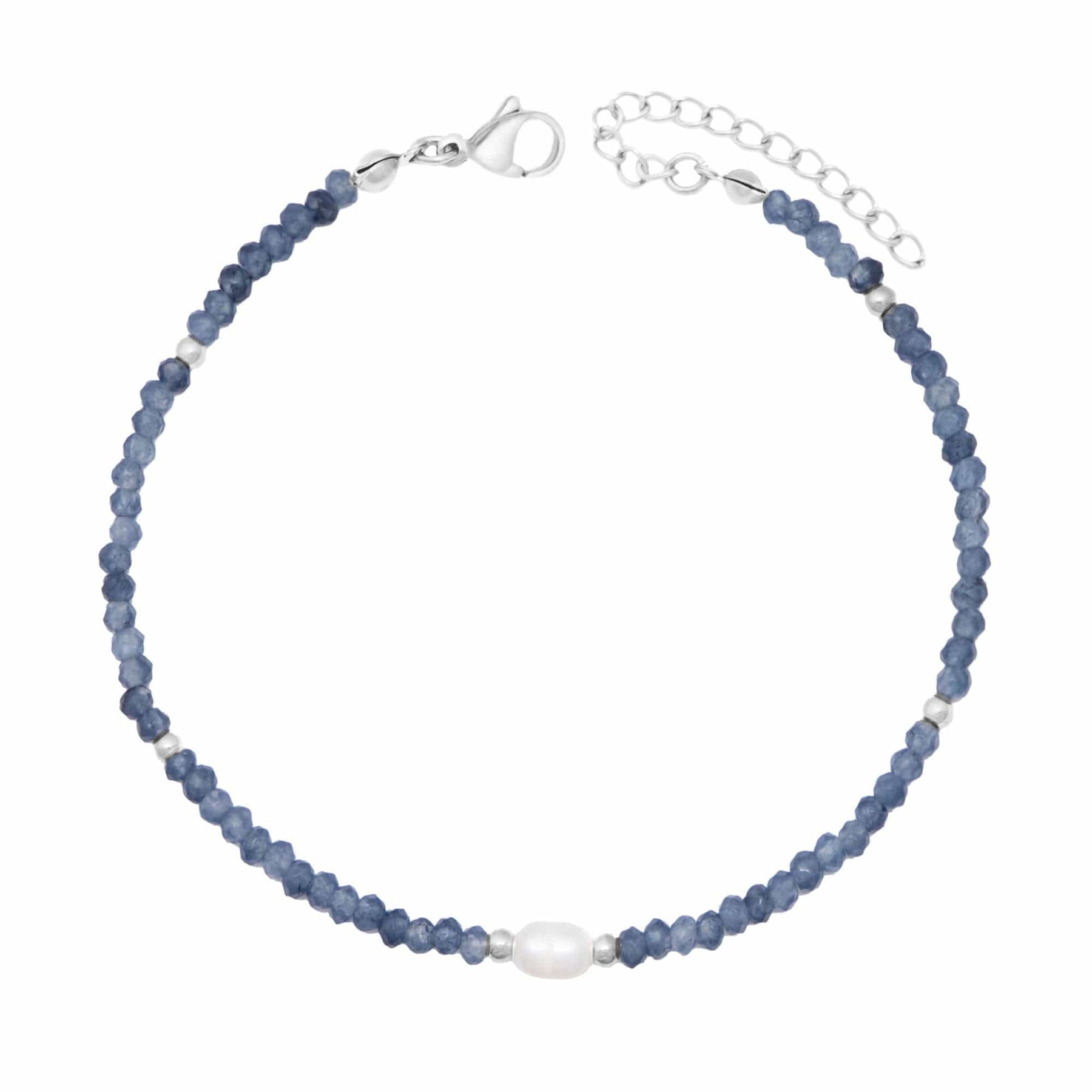 Navy Pearl Anklet