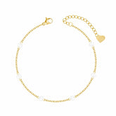 Coastal Pearl Anklet — Pink Island Anklets | Tarnish-Free Waterproof Jewellery Australia