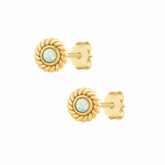 Peaches Opal Stud Earrings