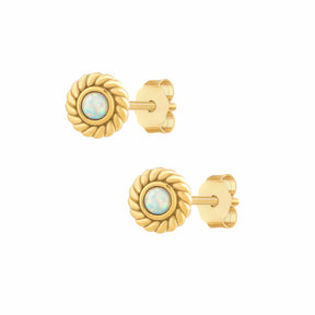Peaches Opal Stud Earrings