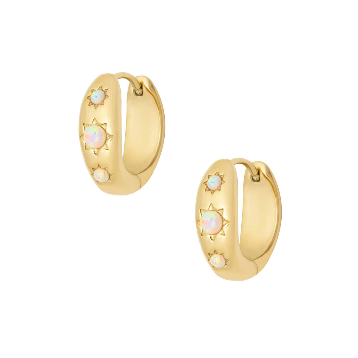 Pisa Opal Hoop Earrings