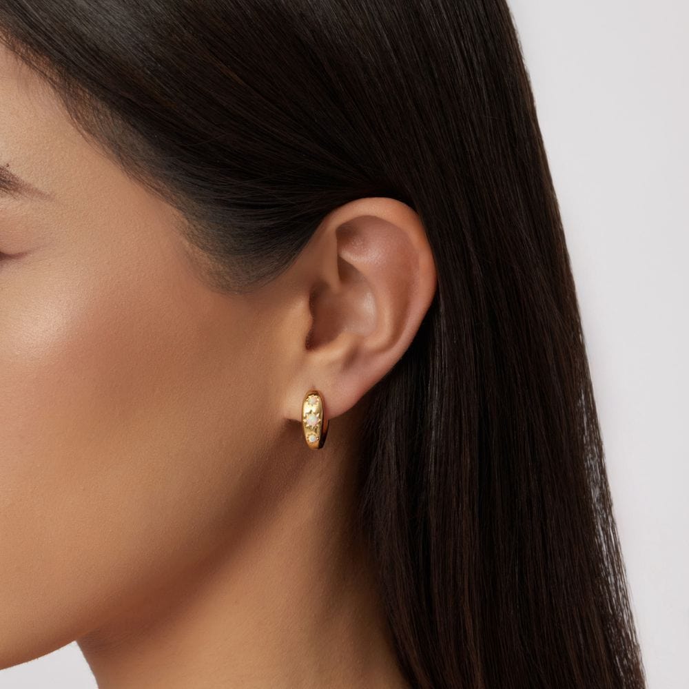 Pisa Opal Hoop Earrings