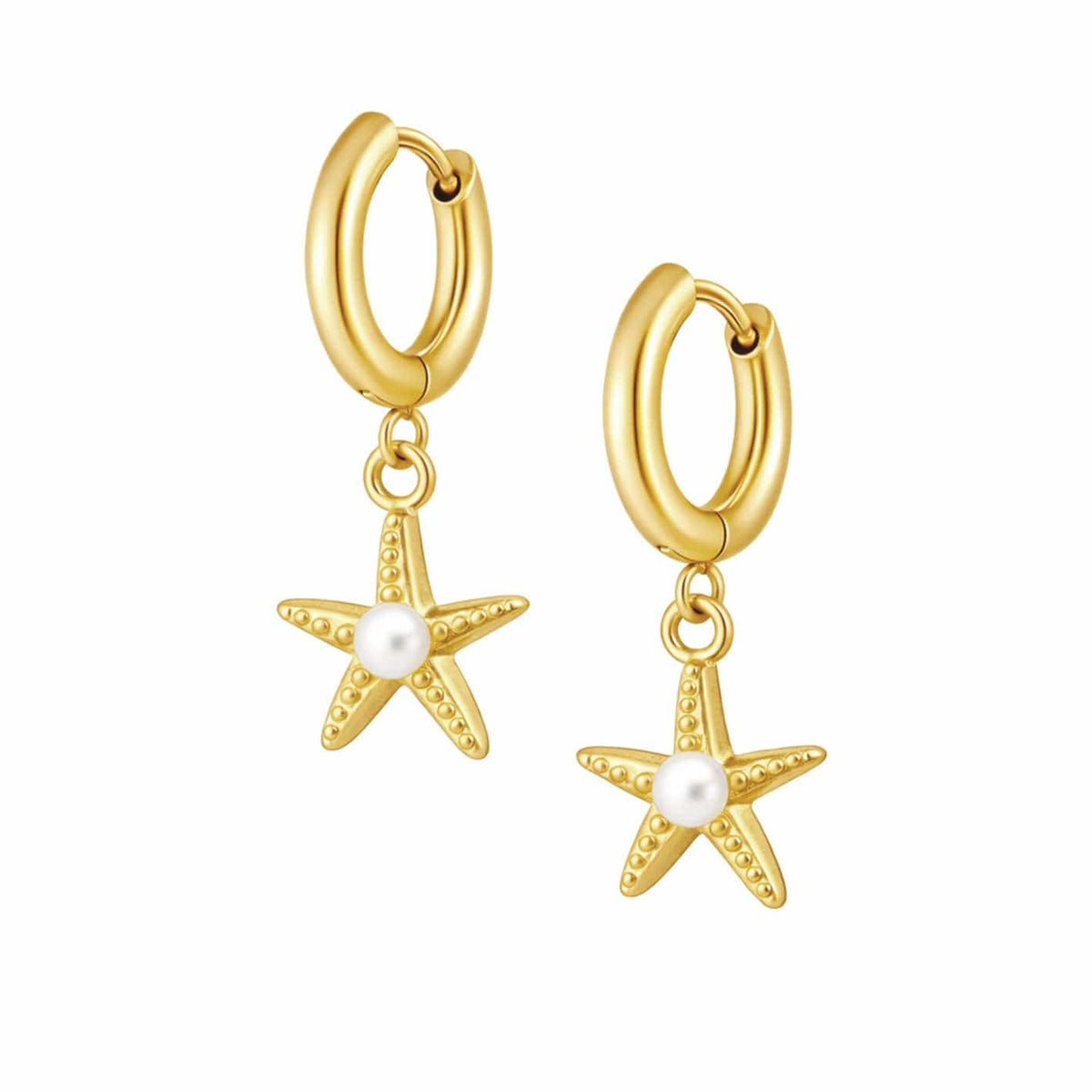 Starfish Pearl Earrings — Pink Island Earrings | Tarnish-Free Waterproof Jewellery Australia