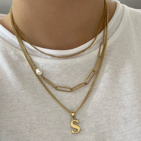 Power Initial Necklace
