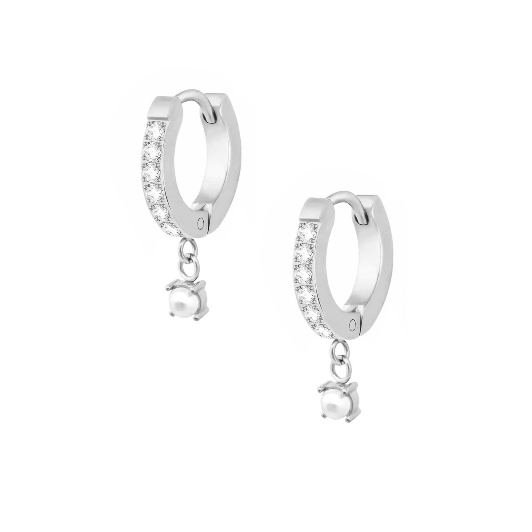 Priscilla Pearl Hoop Earrings