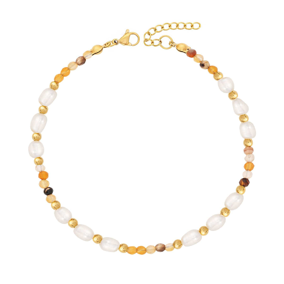 Pumpkin Agate Anklet