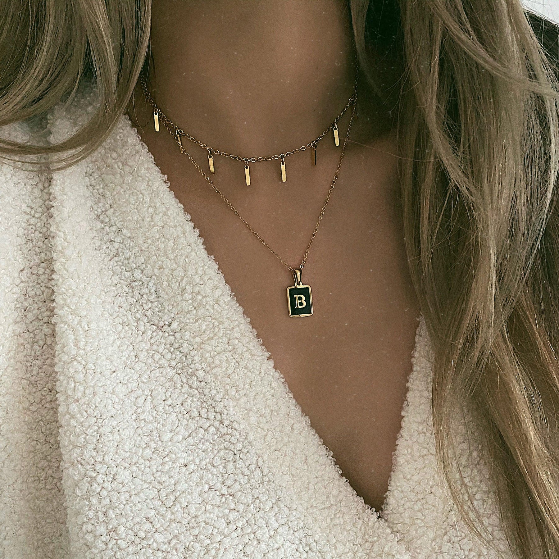 Raven Initial Necklace