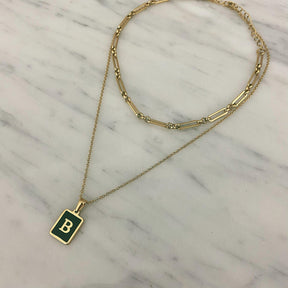 Raven Initial Necklace